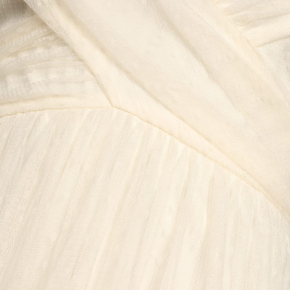 NWT! Lulus Mesmerized By You Cream Dotted Tulle Midi Dress - Picture 4 of 13